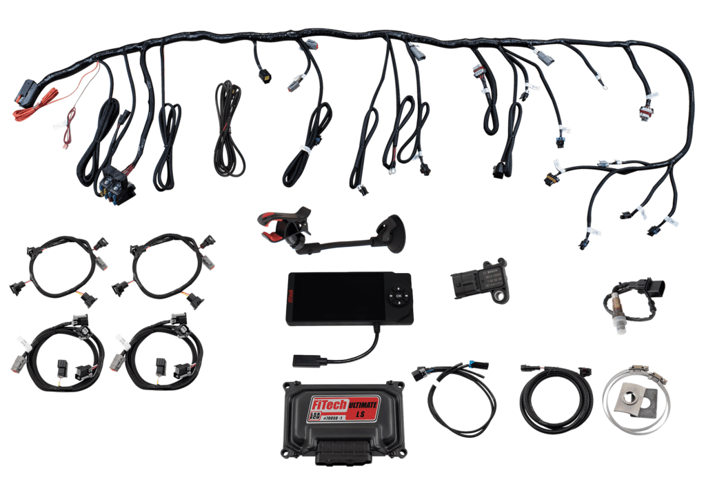 Automotive wiring harness and electronic components set.
