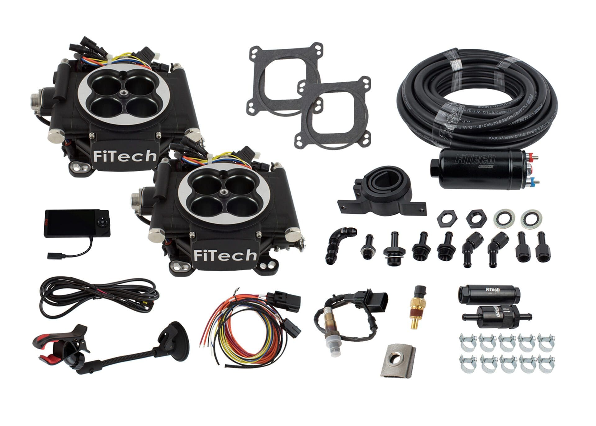 Go EFI 2x4 625 HP Matte Black EFI System With Inline Fuel Delivery Master Kit