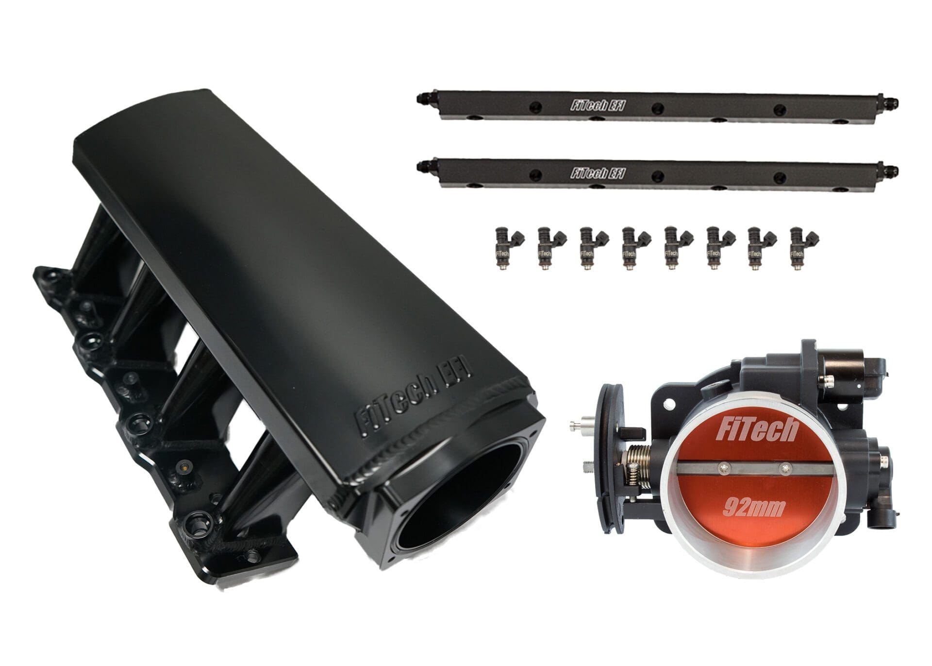 Ultimate LS 500 HP Long Runner Cathedral Intake With Throttle Body and Injectors