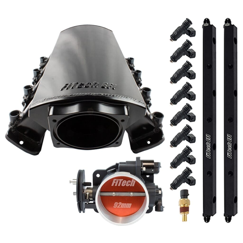 FiTech EFI system with throttle body components.