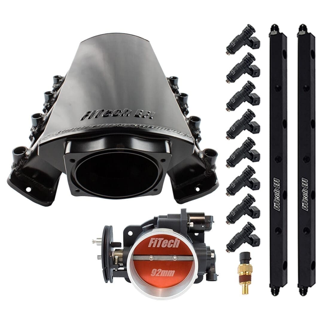 FiTech EFI system with throttle body components.