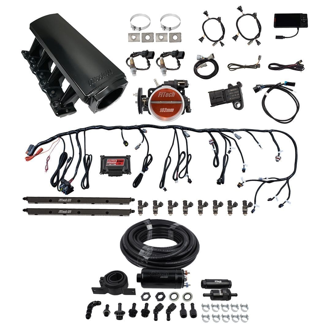 <span style="color:#ED3237;">71009</span><br> Ultimate LS 750 HP EFI System With Long Runner Cathedral Intake, Transmission Control & Inline Fuel Pump Master Kit