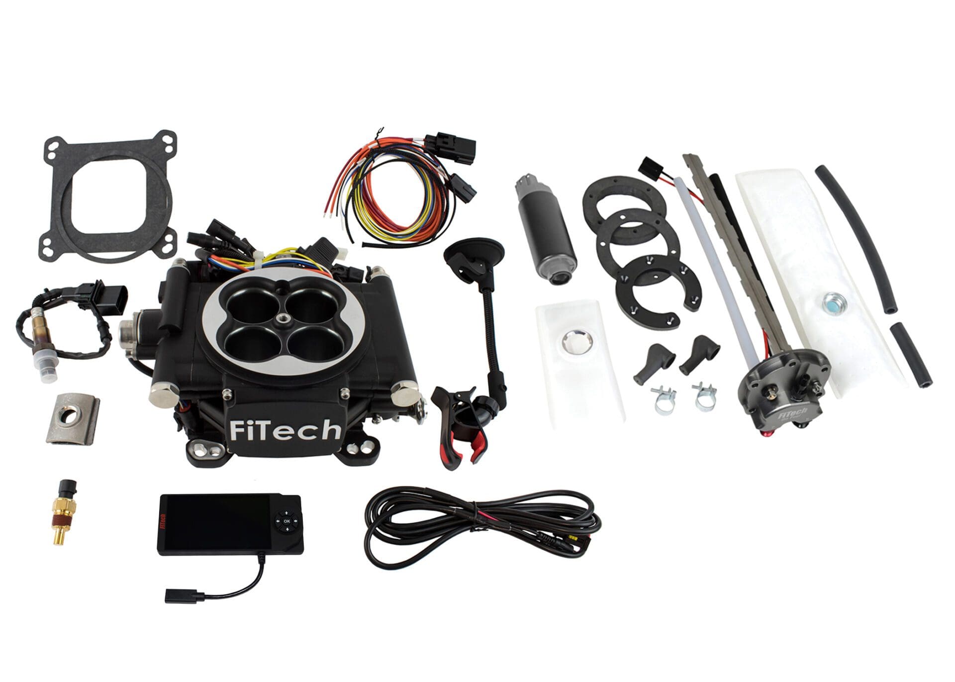 Go EFI 4 600 HP Matte Black EFI System With Go Fuel 340 LPH In Tank Master Kit