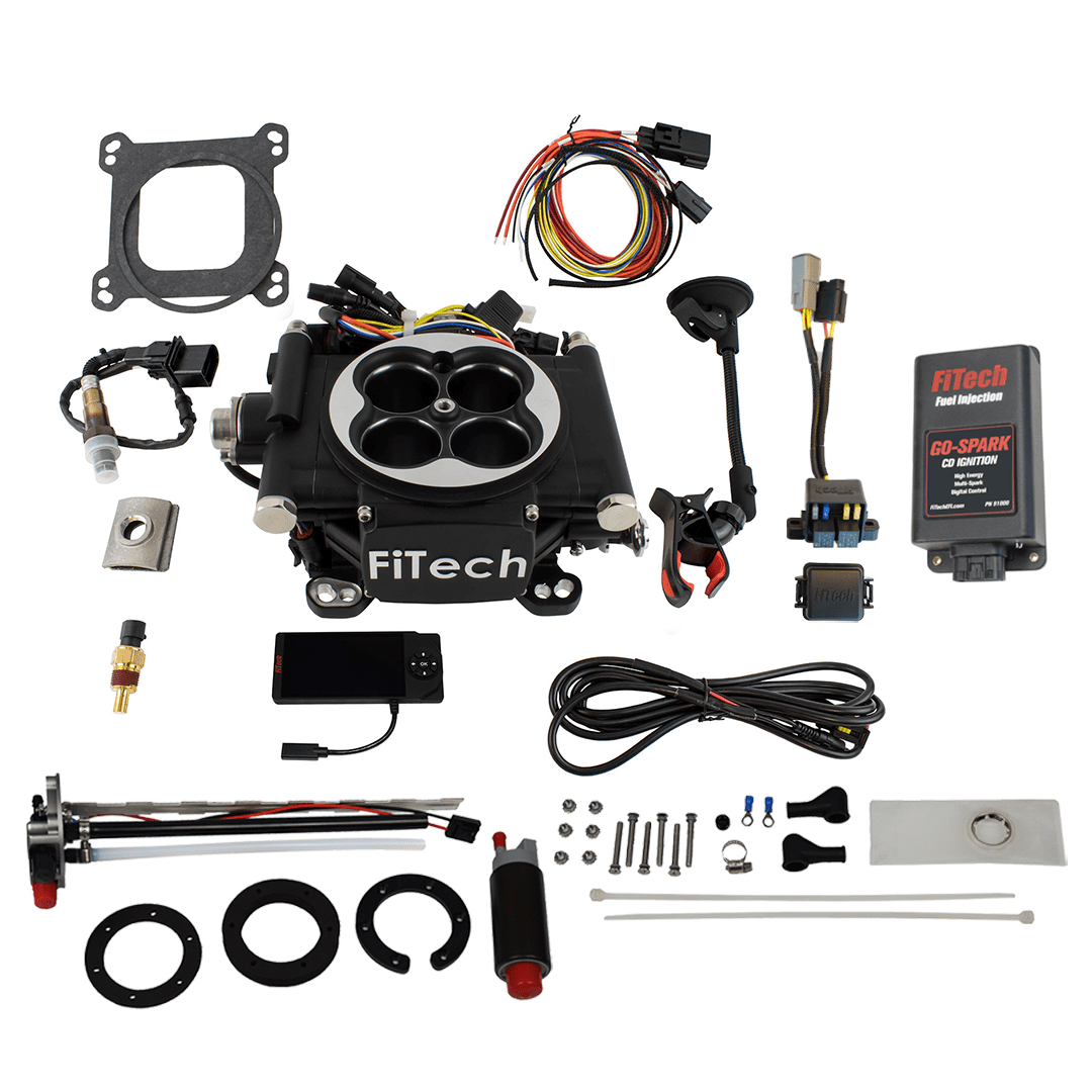 FiTech fuel injection system with components.