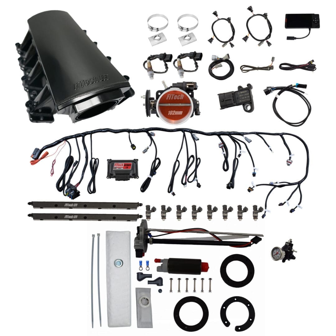 <span style="color:#ED3237;">76208</span><br>Ultimate LS Master Kit 70008 w/ 50015 Go-Fuel In-Tank Module, 54001 regulator