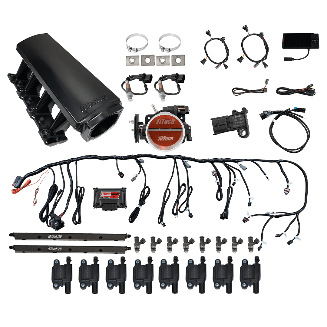 Car performance parts and wiring set.