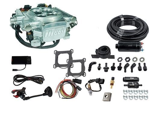 Go EFI 4 600 HP Power Adder Bright Aluminum EFI System With Inline Fuel Delivery Master Kit
