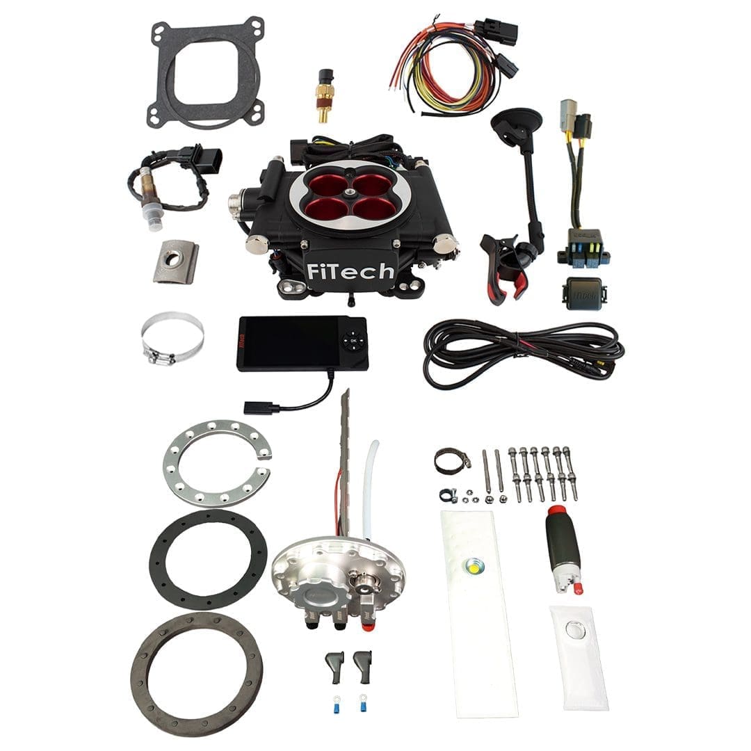 <span style="color:#ED3237;">36304</span><br> Go EFI 4 600 HP Power Adder Matte Black EFI System With Go Fuel Returnless In-Tank Module Master Kit