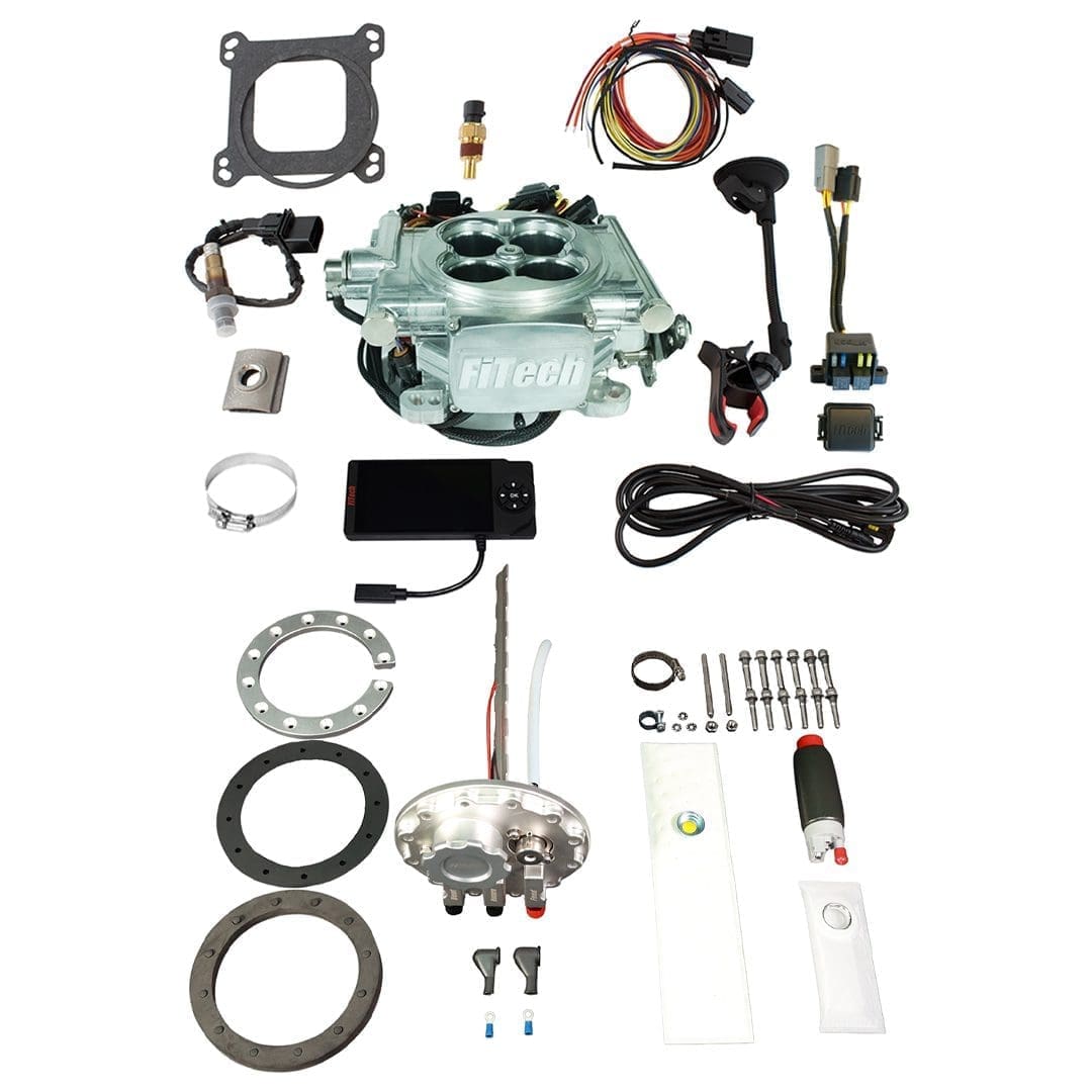 <span style="color:#ED3237;">36306</span><br> Go EFI 4 600 HP Power Adder Bright Aluminum EFI System With Go Fuel Returnless In-Tank Module Master Kit