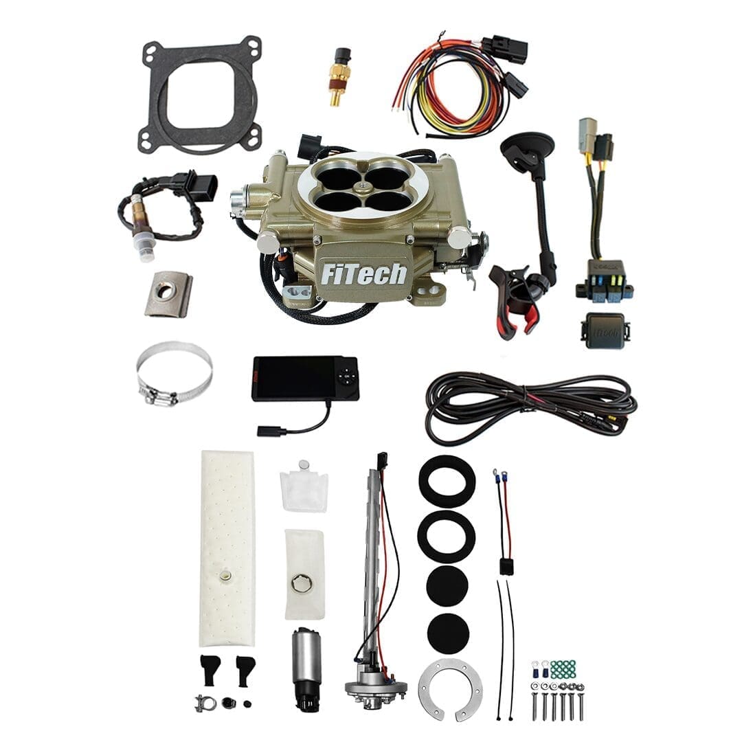 FiTech fuel injection system components laid out.