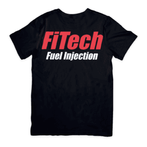 FiTech Logo TShirt Black on a white background