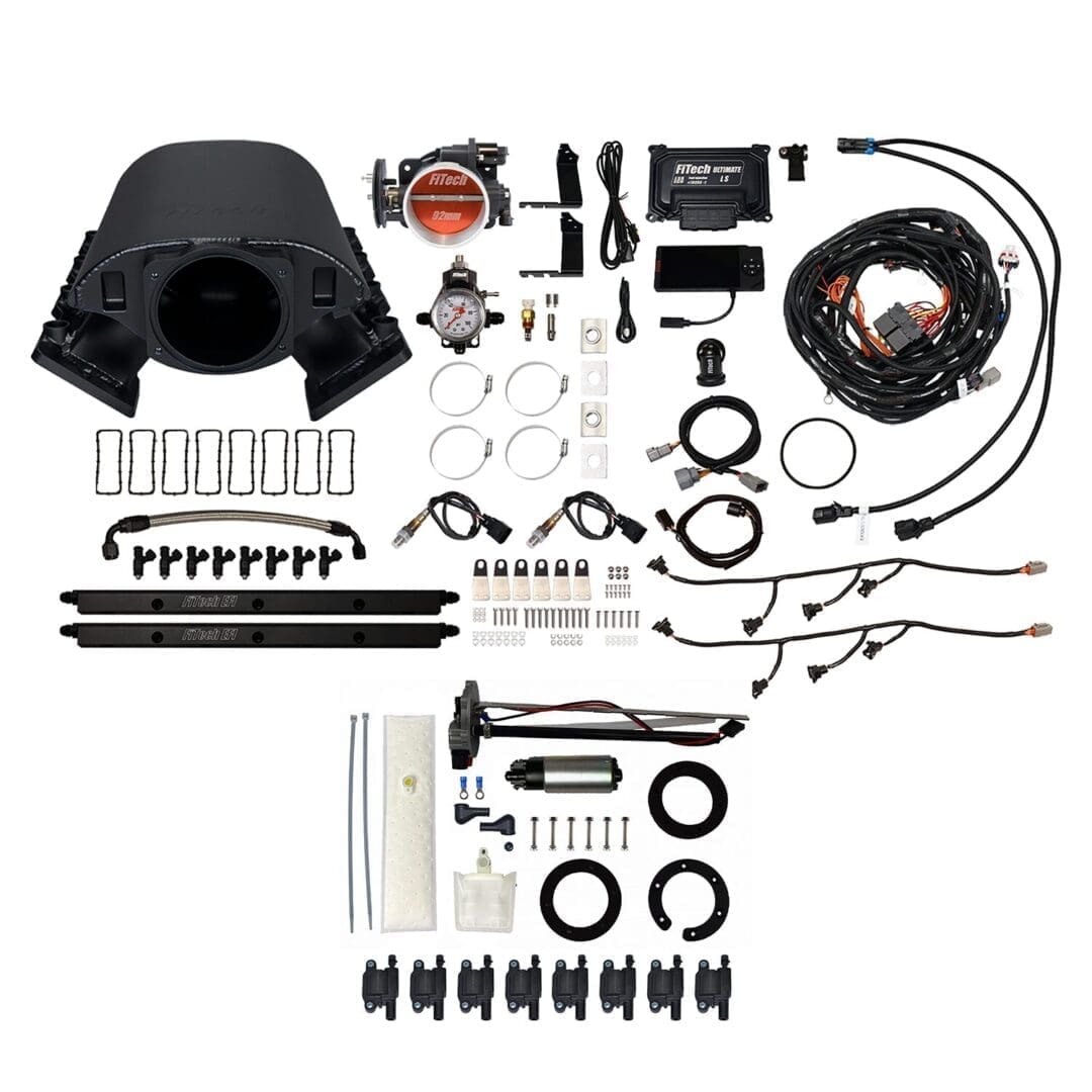Automotive engine components and wiring kit.