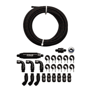<span style="color:#ED3237;">51006</span><br>PTFE, Stainless Steel Hose Kit, Black Covering, 20ft w/ 10 Micron Filter and Check Valve