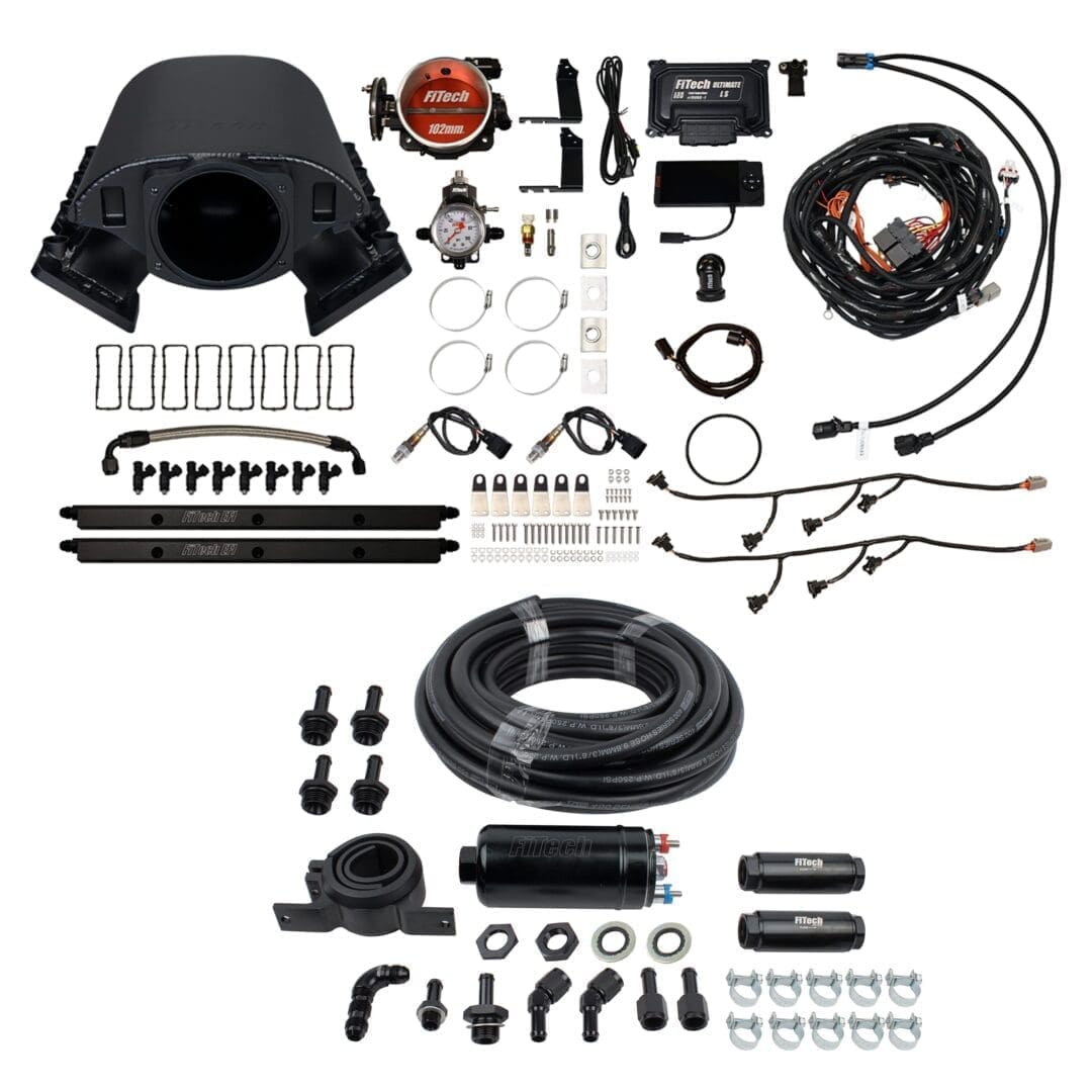 <span style="color:#ED3237;">71090</span><br> Ultimate Rebel LS 750 HP EFI System With Short Cathedral Intake & Inline Fuel Pump Master Kit