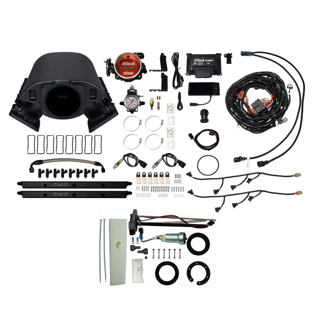 <span style="color:#ED3237;">76190</span><br>Ultimate Rebel LS 750 HP EFI System With Short Cathedral Intake, In Tank 440 LPH Pump Module & Go Fuel Regulator Master Kit Master Kit