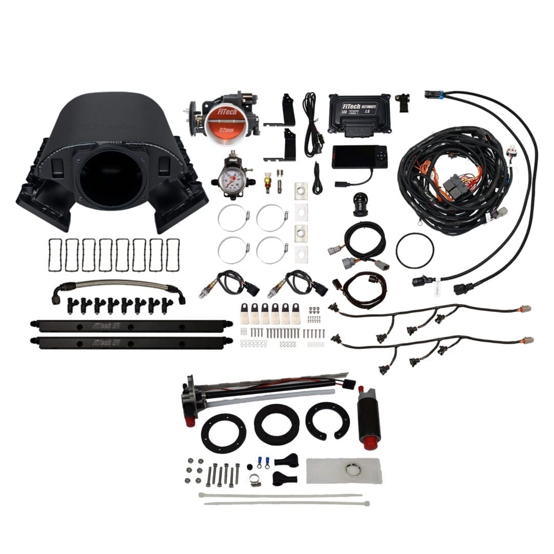<span style="color:#ED3237;">76289</span><br> Ultimate Rebel LS 500 HP EFI System With Short Cathedral Intake, Transmission Control, In Tank 340 LPH Pump Module & Go Fuel Regulator Master Kit