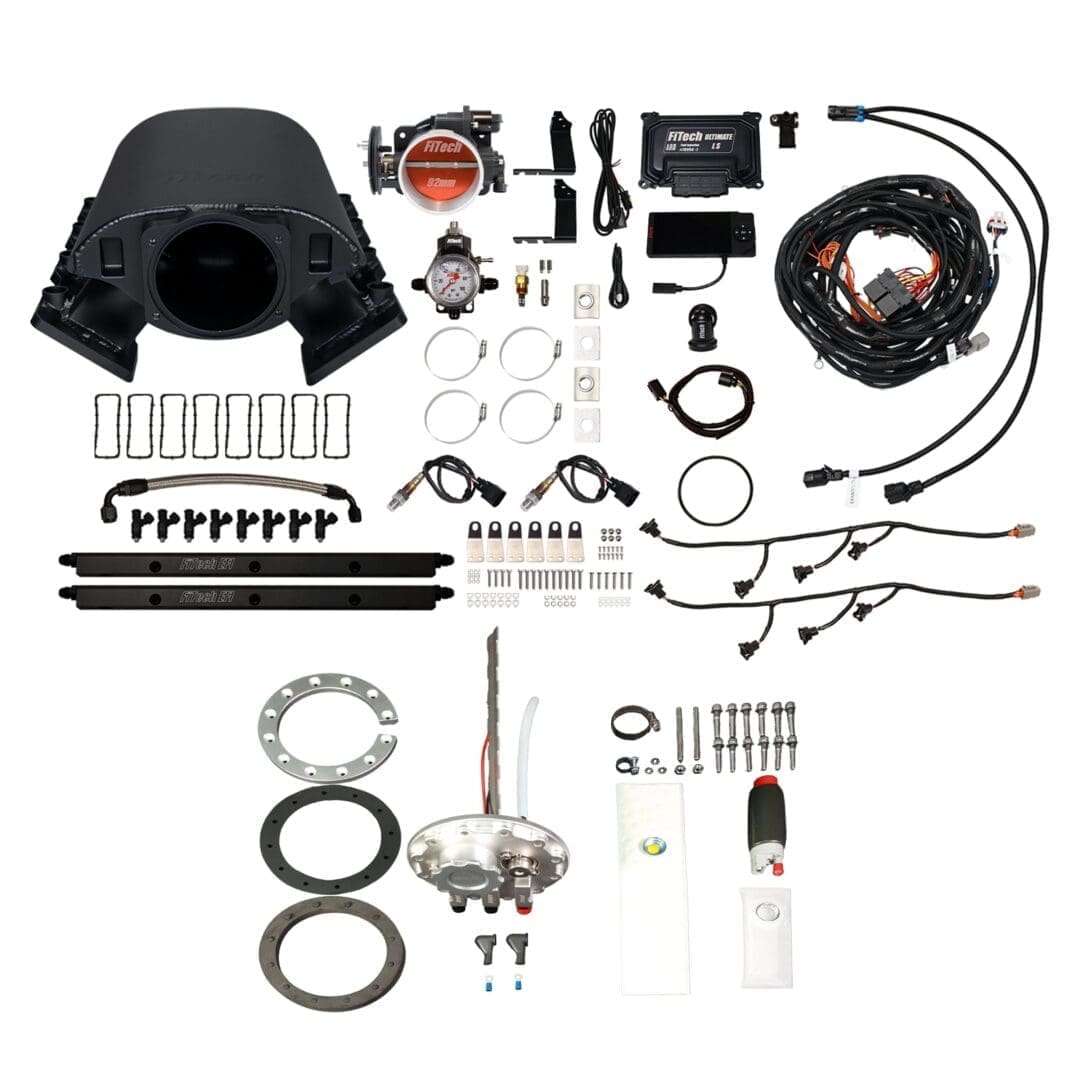 <span style="color:#ED3237;">76388</span><br>Ultimate Rebel LS 500 HP EFI System With Short Cathedral Intake & Go Fuel In-Tank 340 LPH Fuel Pump Returnless Module With 2 Inch Fill Master Kit