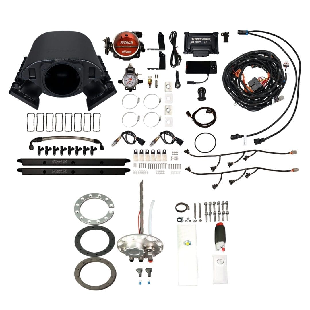 <span style="color:#ED3237;">76390</span><br> Ultimate Rebel LS 750 HP EFI System With Short Cathedral Intake & Go Fuel In-Tank 340 LPH Fuel Pump Returnless Module With 2 Inch Fill Master Kit