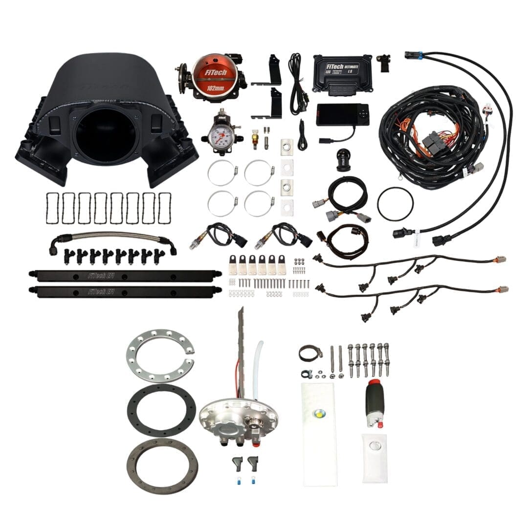 <span style="color:#ED3237;">76391</span><br> Ultimate Rebel LS 750 HP EFI System With Short Cathedral Intake, Transmission Control & Go Fuel In-Tank 340 LPH Fuel Pump Returnless Module With 2 Inch Fill Master Kit