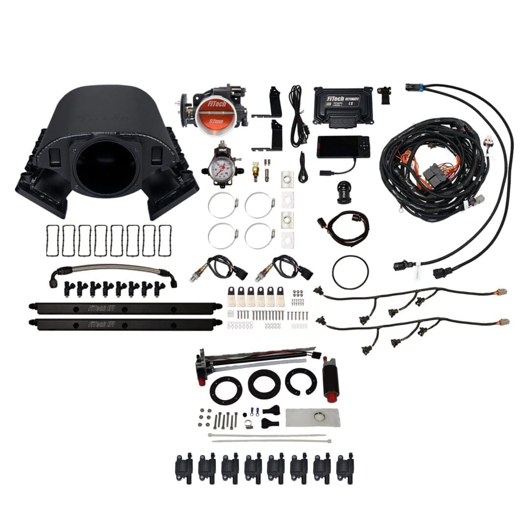 <span style="color:#ED3237;">78688</span><br>Ultimate Rebel LS 500 HP EFI System With Short Cathedral Intake, In Tank Pump Module,Go Fuel Regulator & LS3 Coil Pack Set