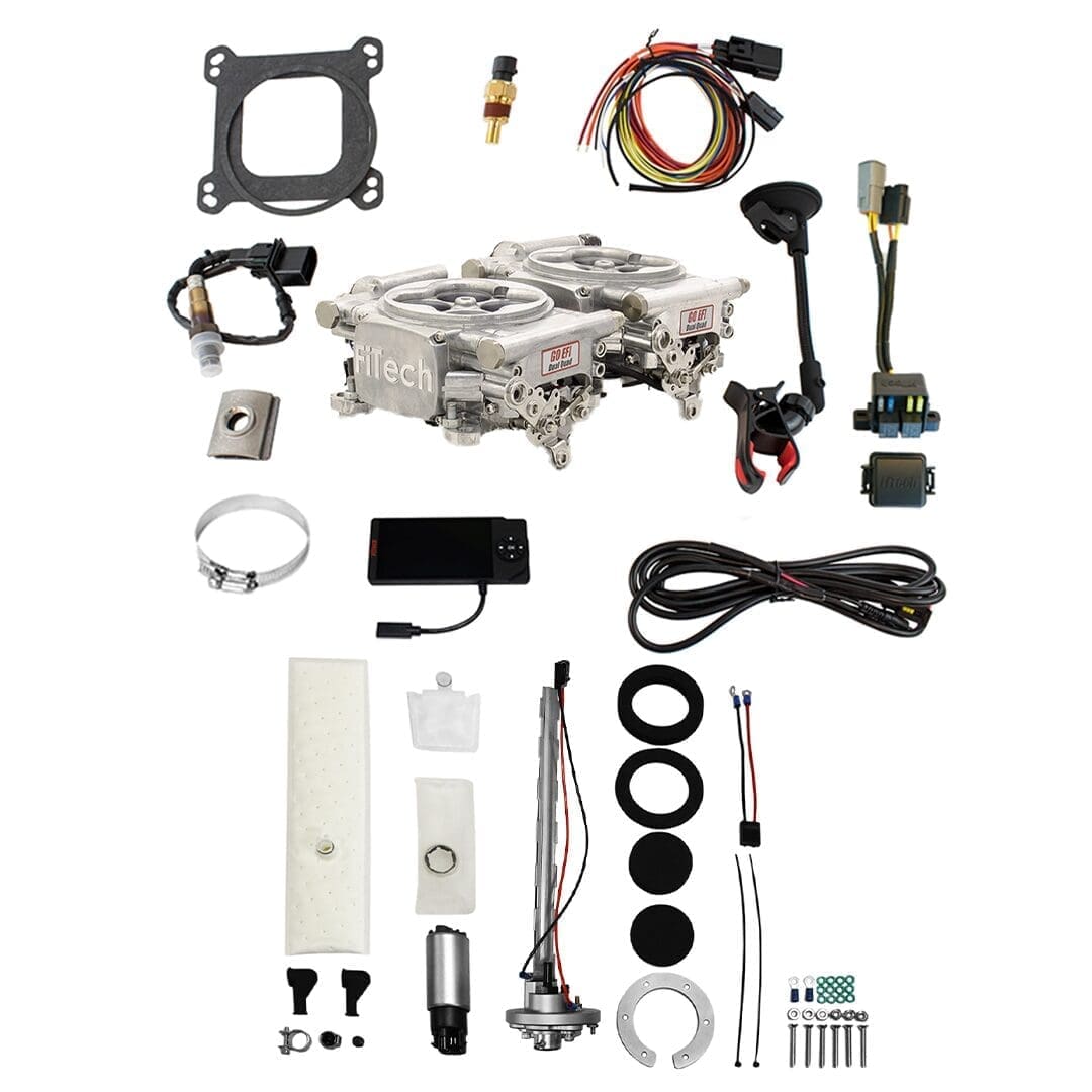 FiTech fuel injection system components and accessories.