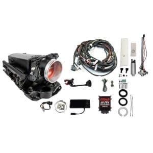 Automotive fuel injection system with accessories.