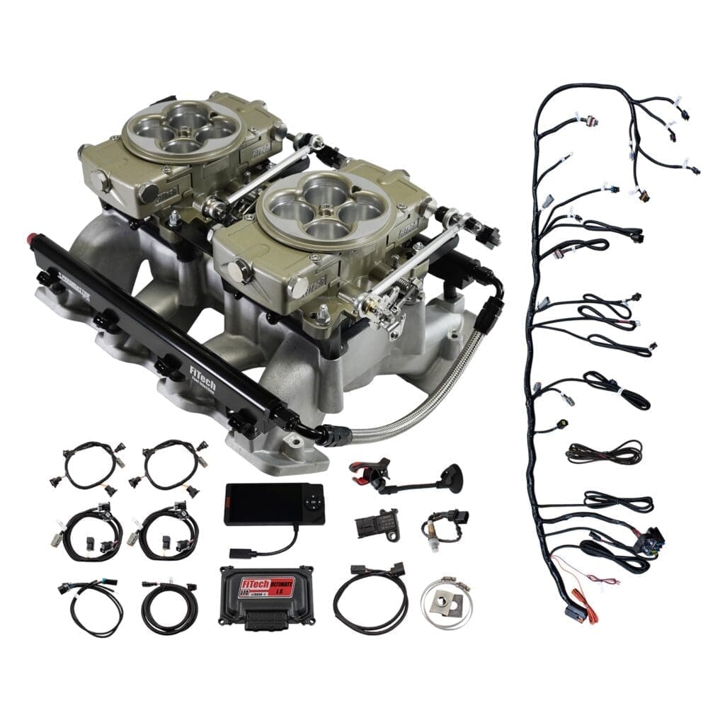 Car engine components and wiring harness set.