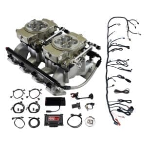 Car engine components and wiring harness set.