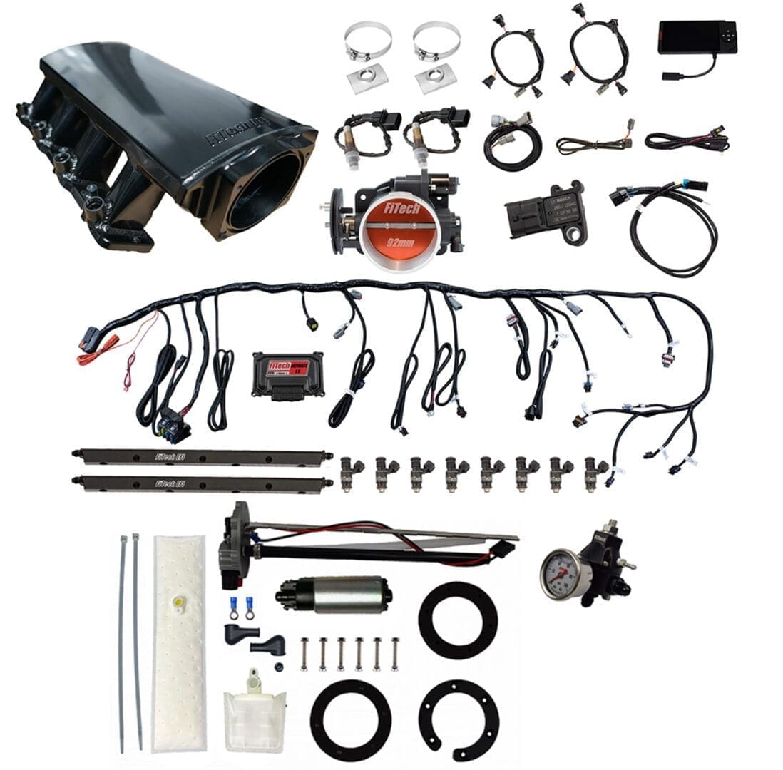 Automotive engine components and wiring kit.