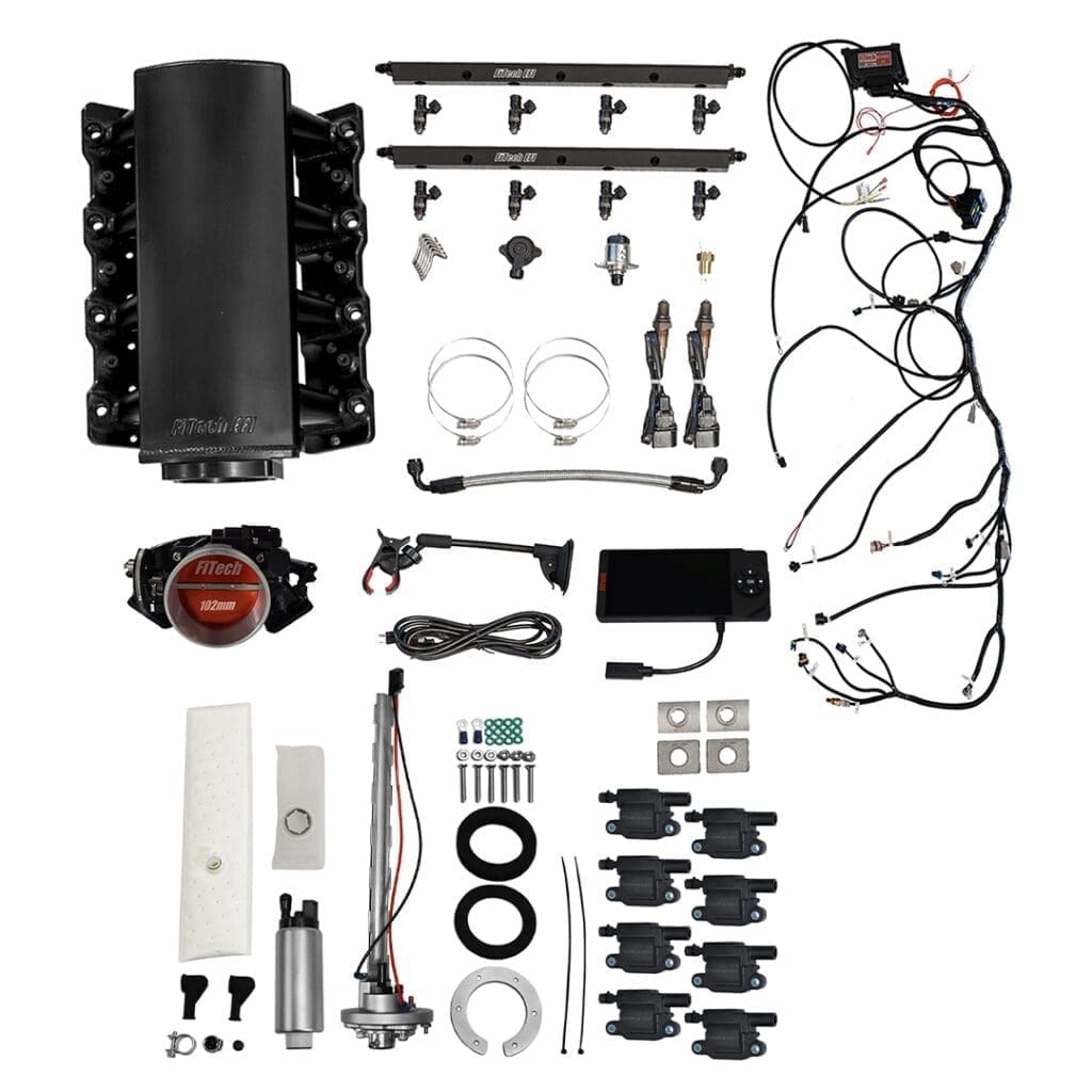Car engine components and wiring kit.