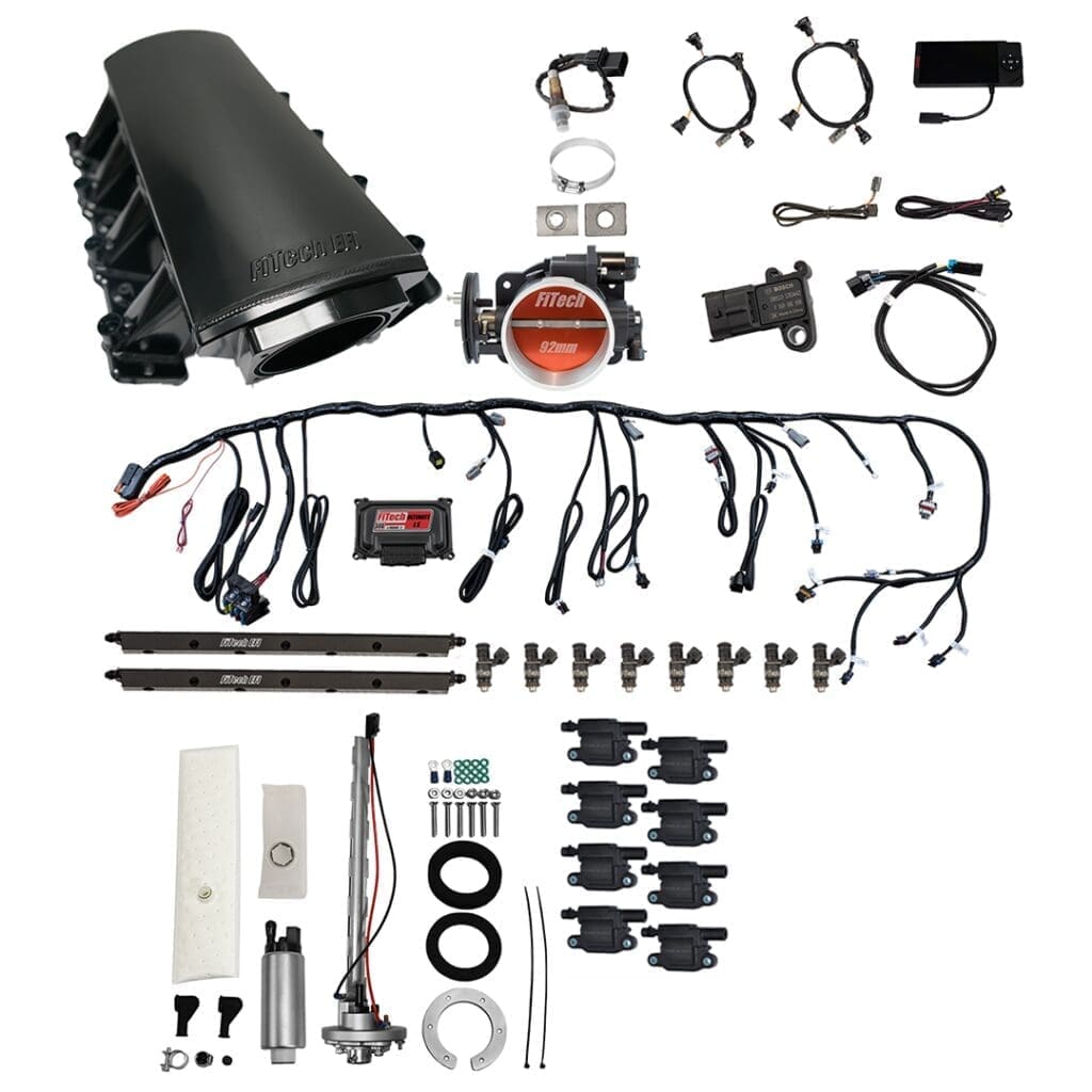 Car engine components and wiring kit.