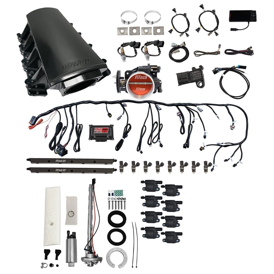 Automotive engine components and wiring kit.
