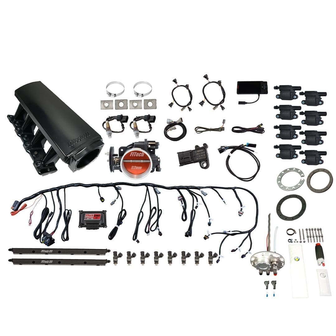 Automotive engine parts and wiring components.