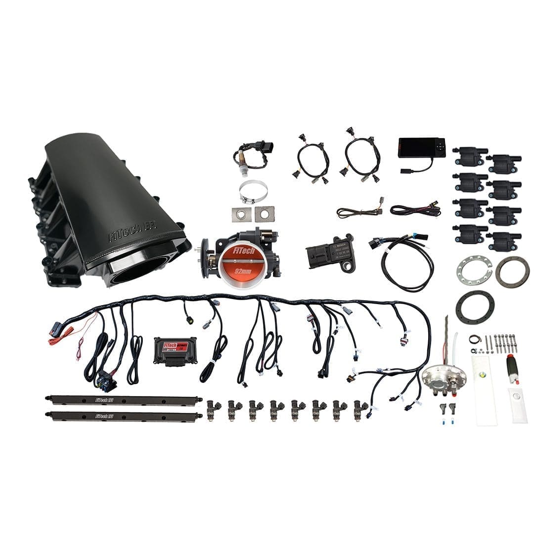 Car engine parts kit with wiring components.