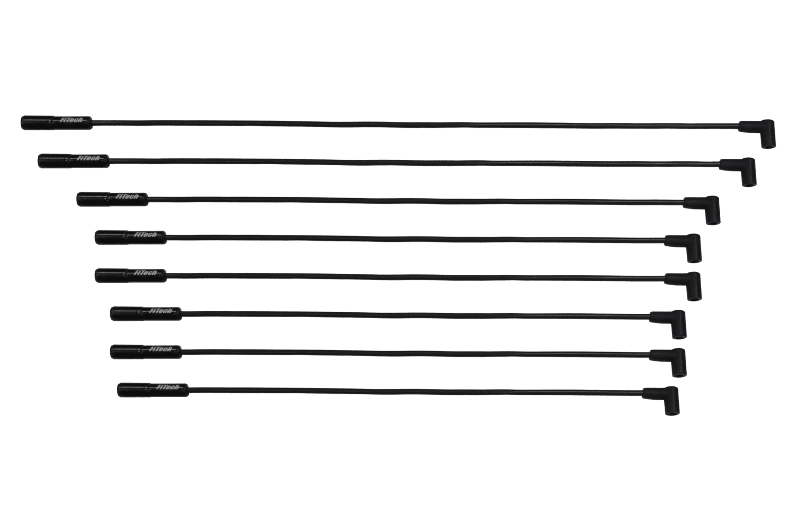 Nine black cables with right-angle connectors.
