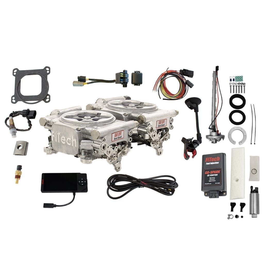 FiTech fuel injection system components and accessories.