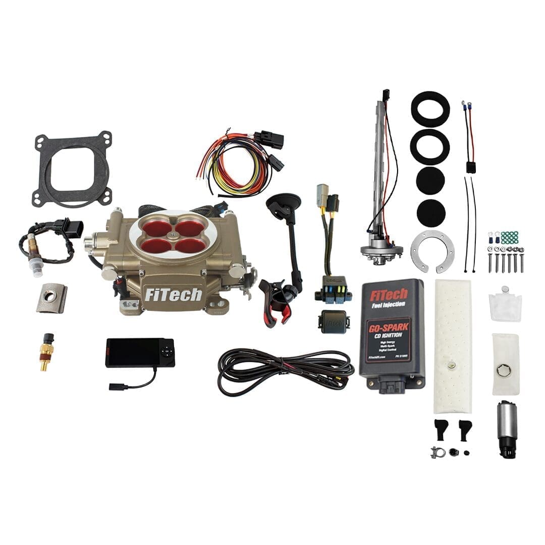 FiTech fuel injection system components and accessories.