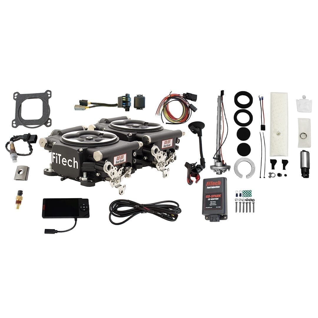 FiTech fuel injection system components and accessories.