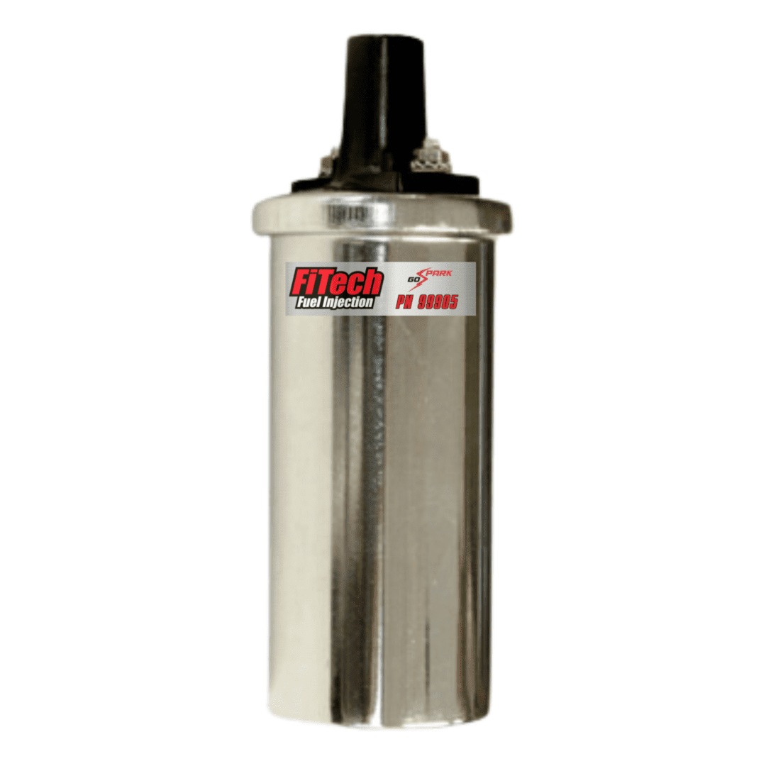 FiTech fuel injection system metal component.