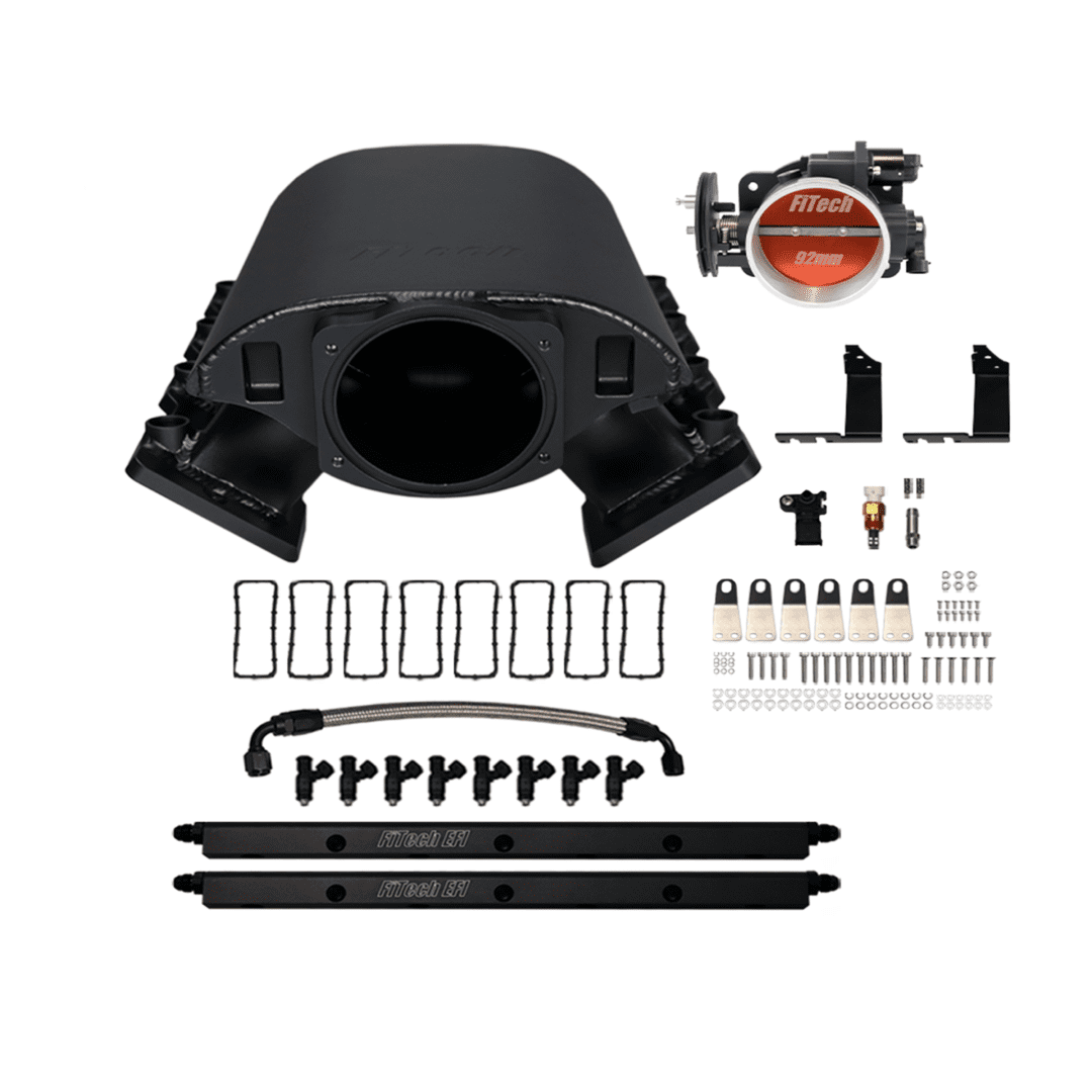 Car engine intake manifold parts and accessories.