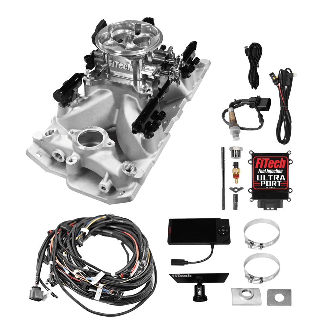 FiTech fuel injection system with components.