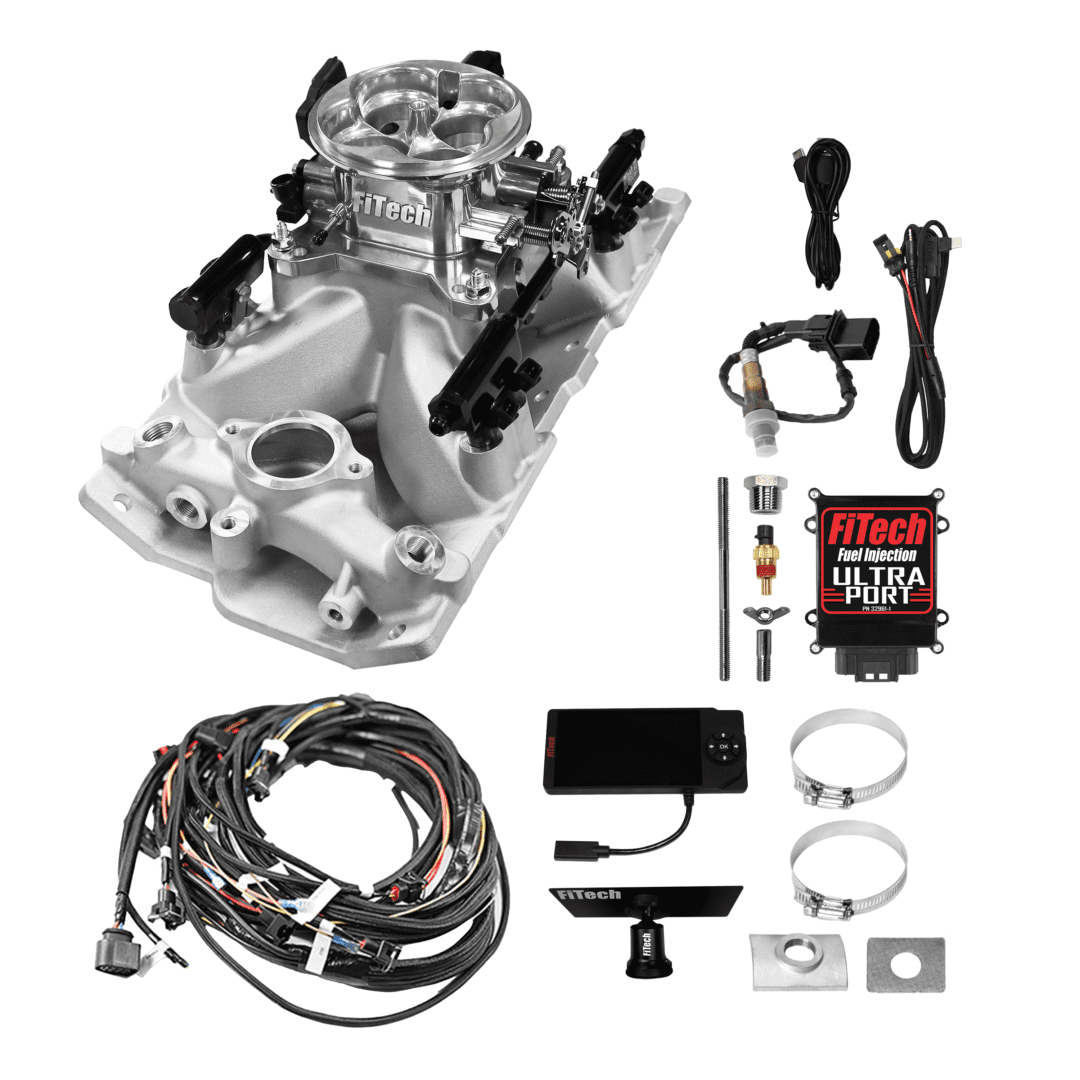 FiTech fuel injection system components and accessories.