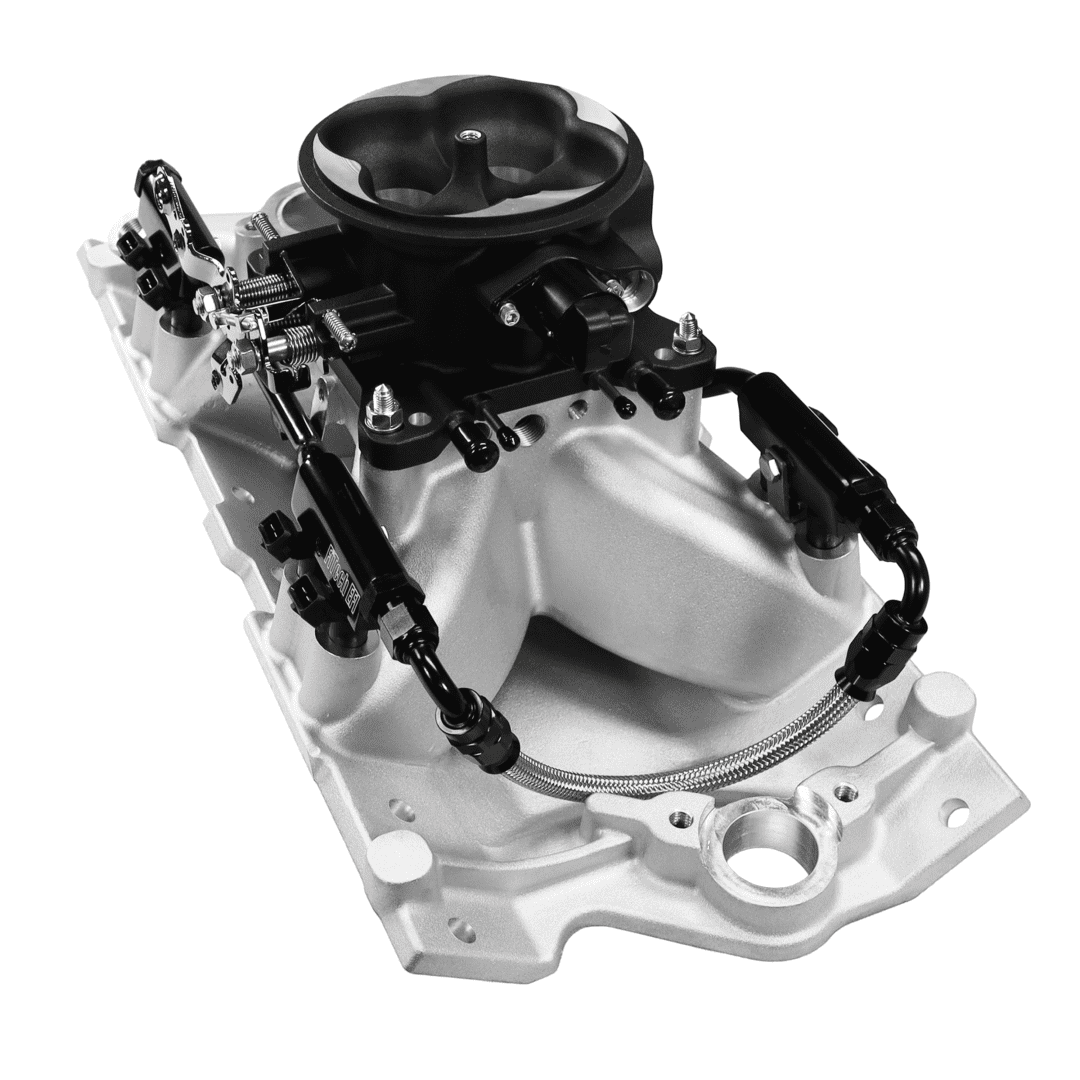 <span style="color:#ED3237;">30-12-611</span><br> Ultra Port, 750 HP Chevy Small Block Port EFI System, 4150 Flange, Uni Black Finish Throttle Body, 3-Bar TMAP - Image 5