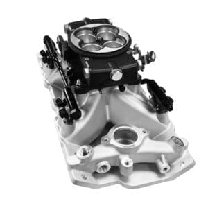 Car engine intake manifold, isolated on white.