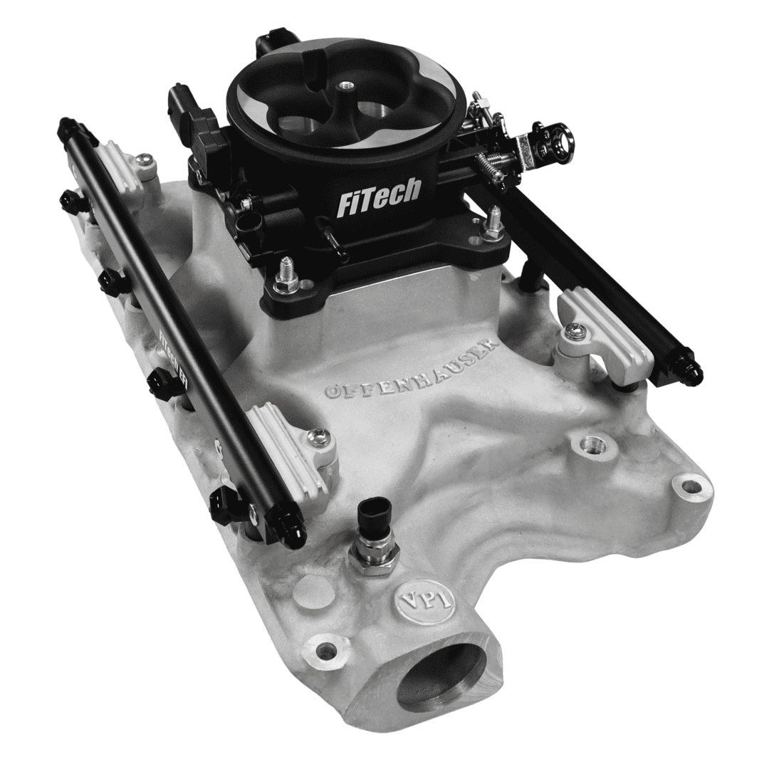 FiTech fuel injection system on intake manifold.