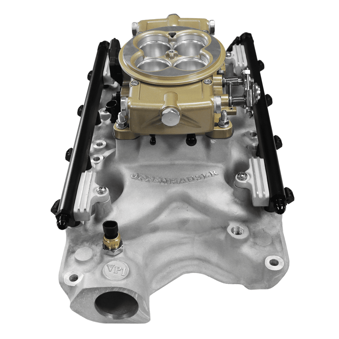 Engine intake manifold with throttle body assembly.