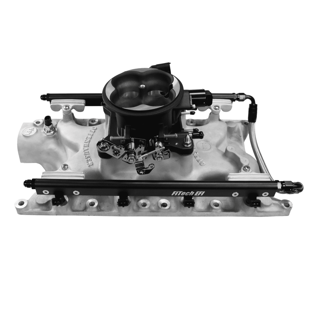 Car engine throttle body and intake manifold.