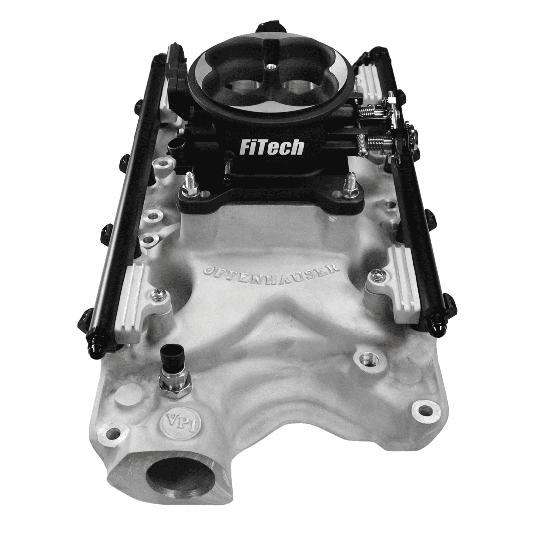 FiTech fuel injection system on intake manifold.