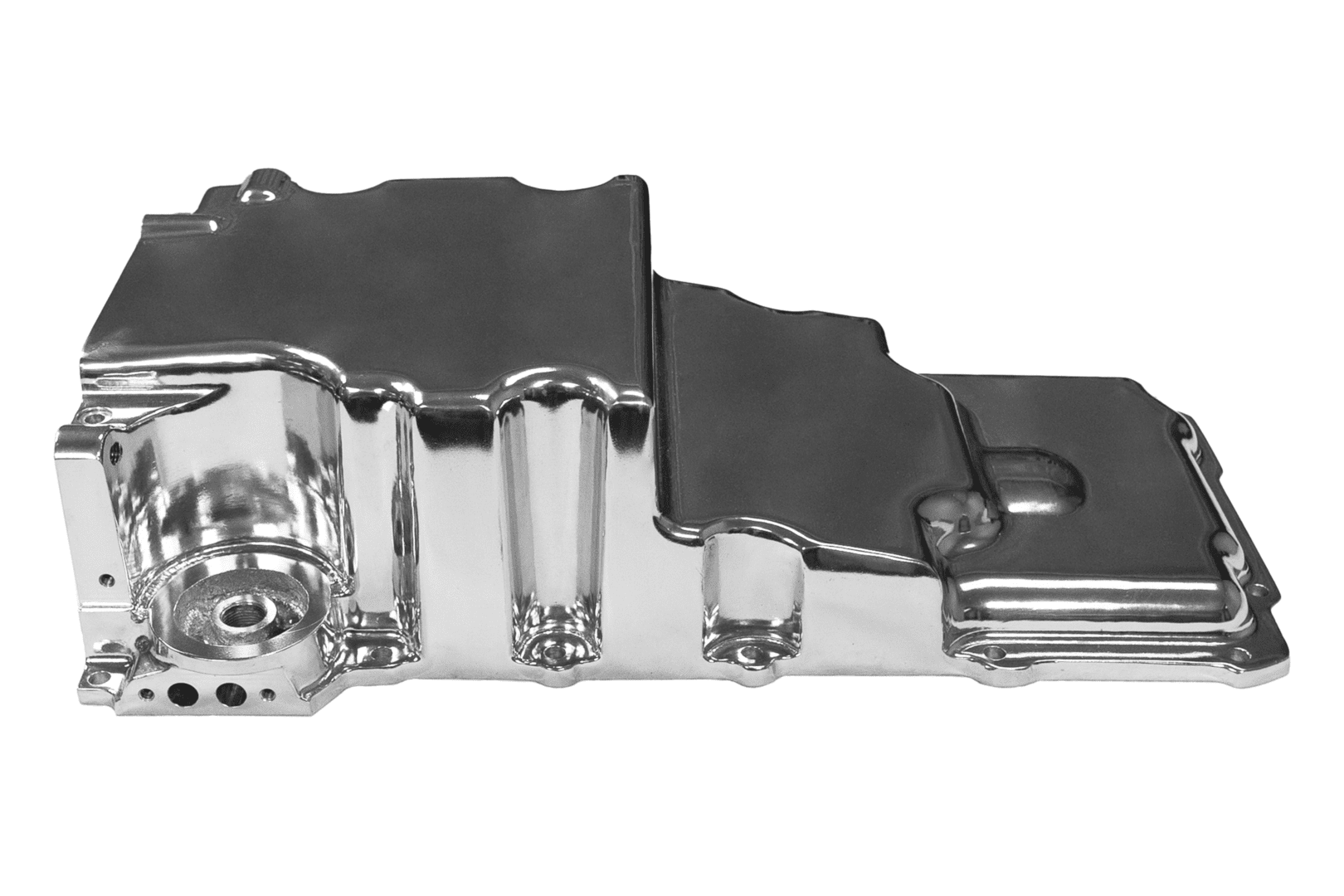 Chrome car engine oil pan.
