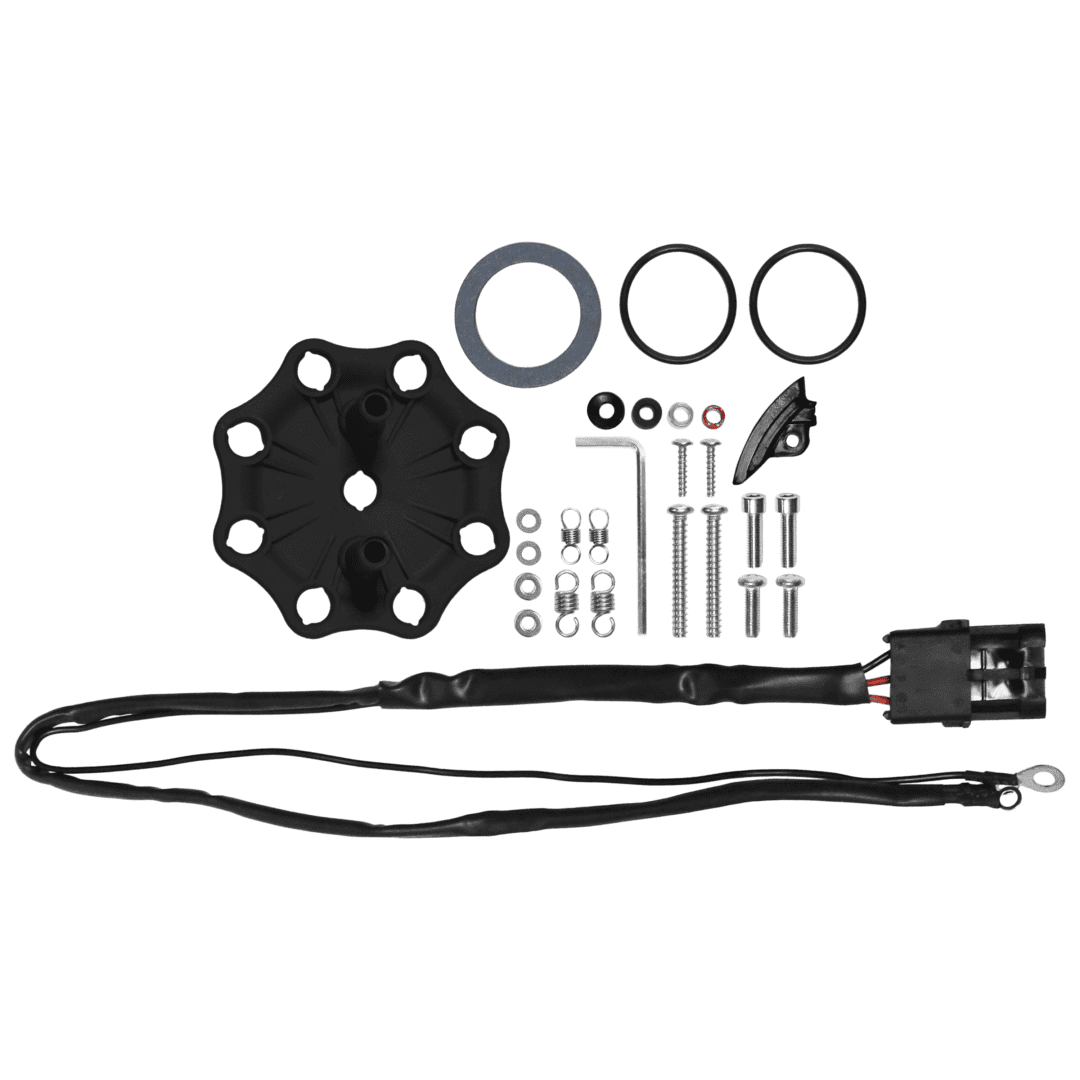 Automotive repair kit with various components.